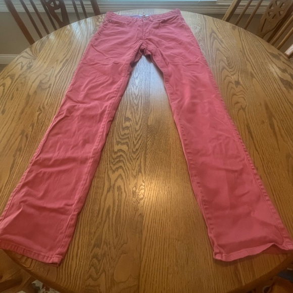 Peter Millar Sateen (?) 5-Pocket Pant Rust Men's Size 30 Salmon Pink 32” Ins - Picture 1 of 10